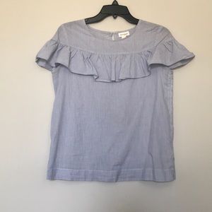 Blue and white striped shirt